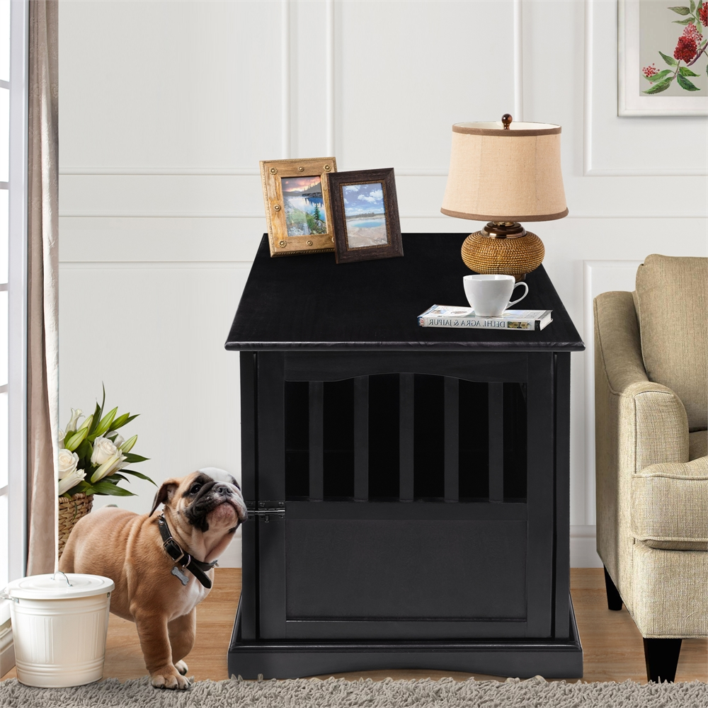 Pet Crate End Table - Black