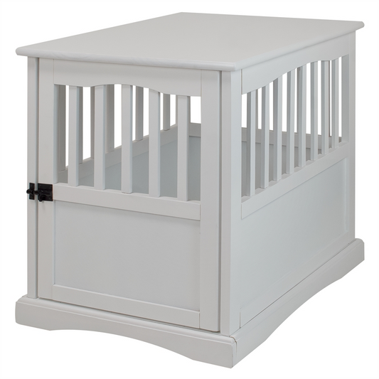 Pet Crate End Table - White