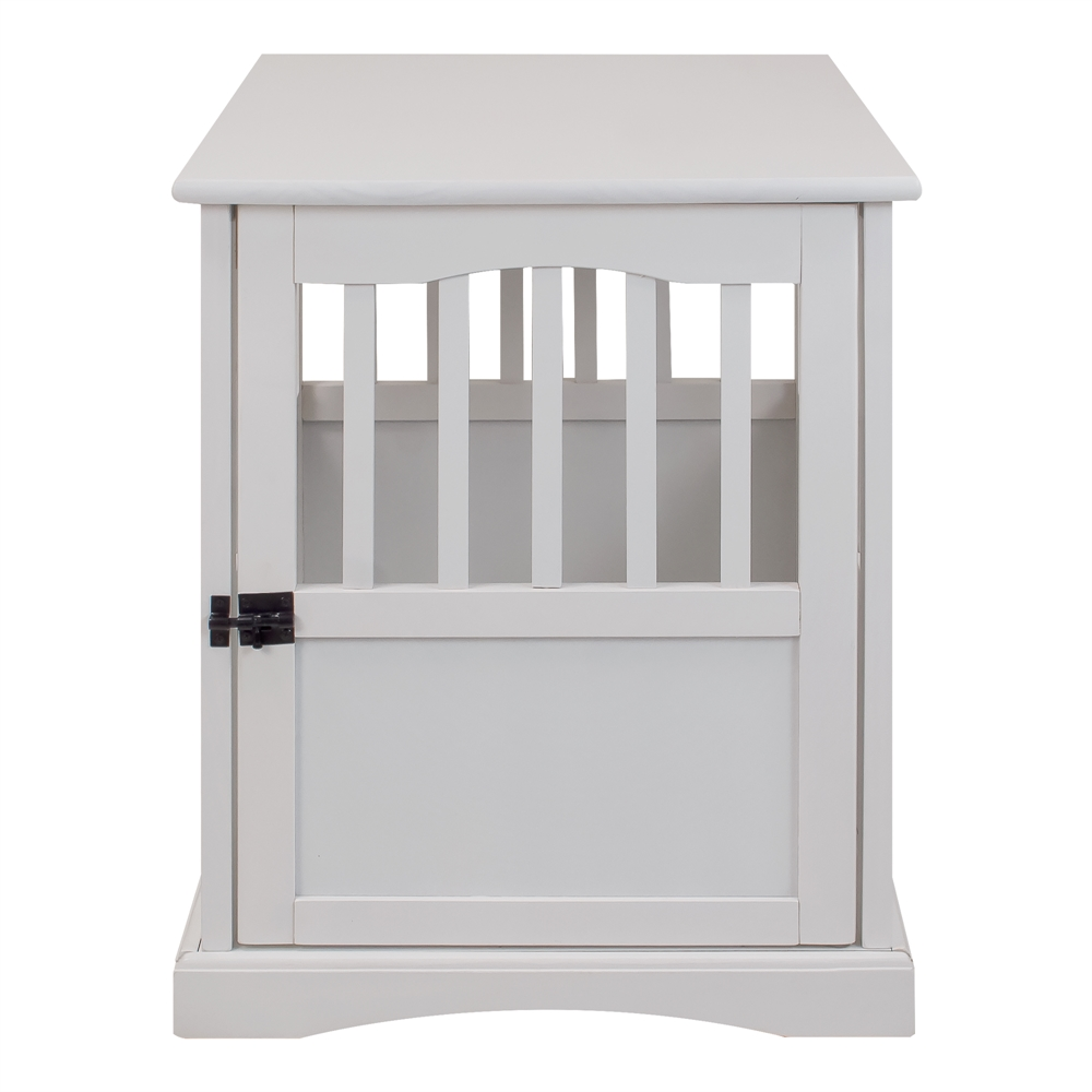 Pet Crate End Table - White