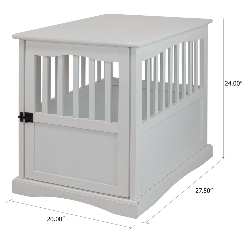 Pet Crate End Table - White