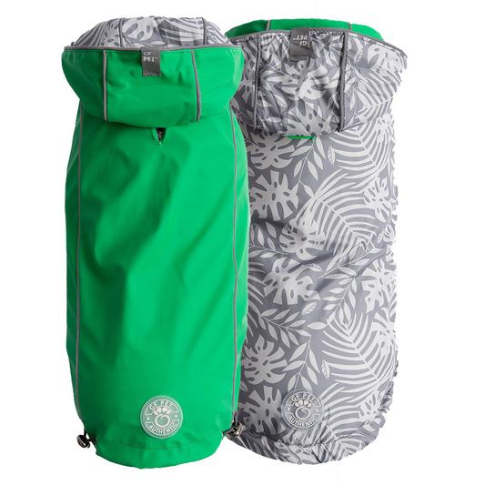 Reversible Elasto-Fit Raincoat - Green