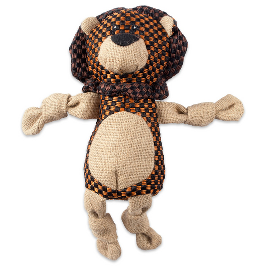 Squeaky Burlap Lion