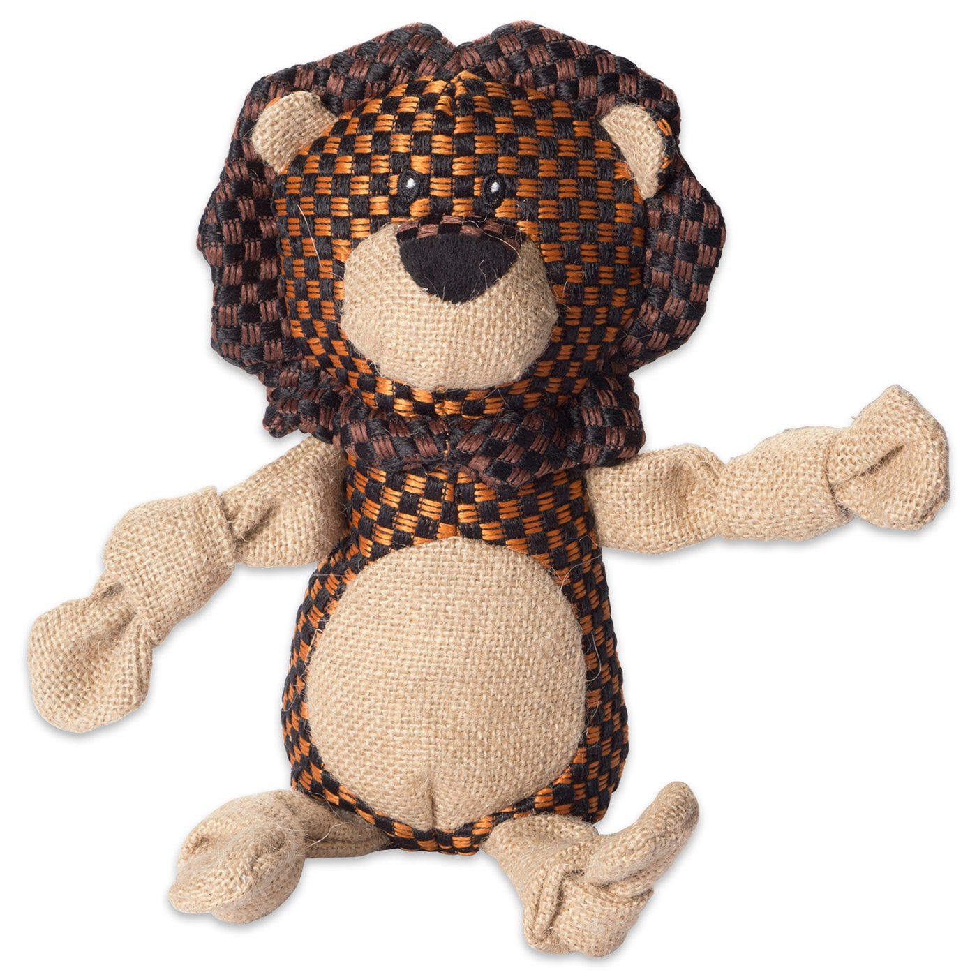 Squeaky Burlap Lion